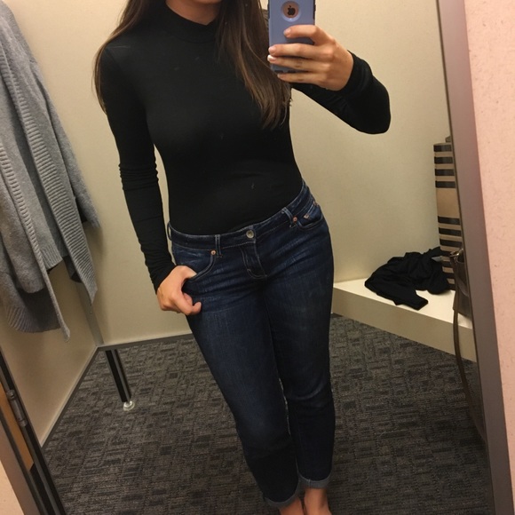 Abound Tops - NWT Abound Black Mock Neck Long Sleeve Bodysuit